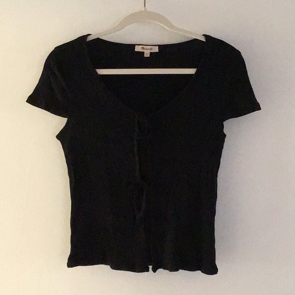 Madewell Black Cotton Short-sleeve Top
